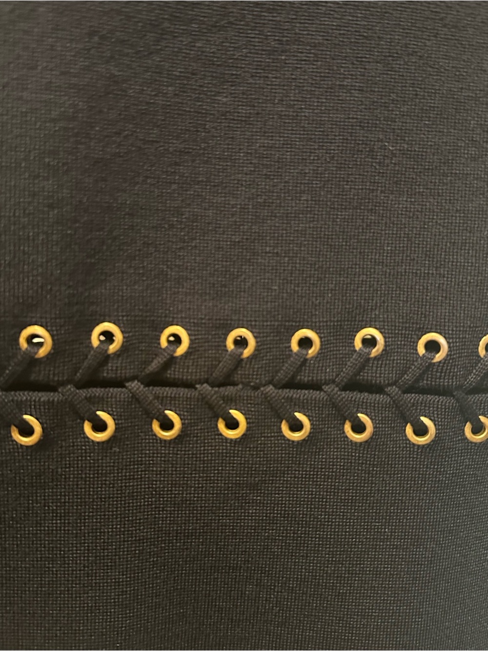 Tory Burch Harley Merino Wool Lace-Up Grommet Dress Navy Blue Small long sleeve - Picture 11 of 14